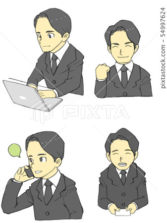 四種類型的商人插圖 四種類型的商人插圖 54997624