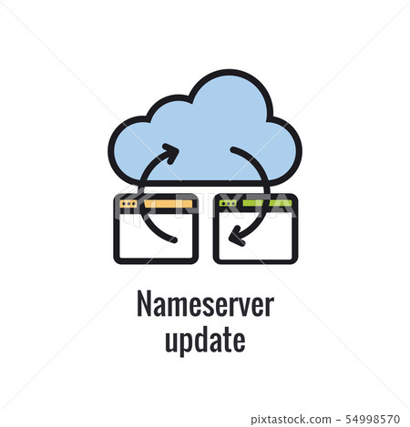 Website Data Transfer Icon with arrow imagery of Website Data Transfer Icon with arrow imagery of 54998570