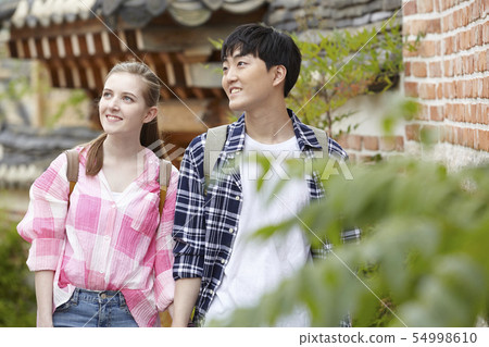 情侶，約會，約會，旅行，旅遊，韓屋，韓國傳統，北村韓屋村，北村，鐘路區，首爾 54998610