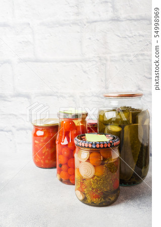 Preservation of vegetables in banks. Fermentation Preservation of vegetables in banks. Fermentation 54998969