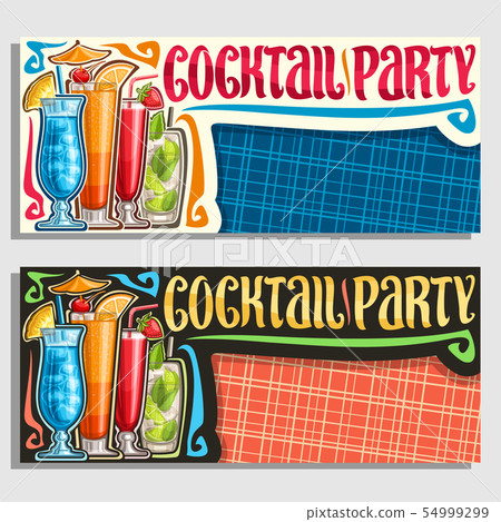 Vector banners for Cocktail Party - Stock Illustration [54999299] - PIXTA