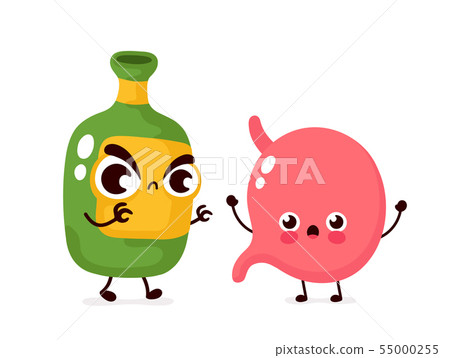 Angry scary alcohol bottle kill stomach  55000255