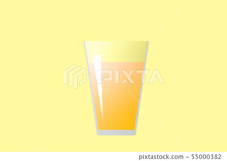 Illustration of orange juice in a glass 55000382