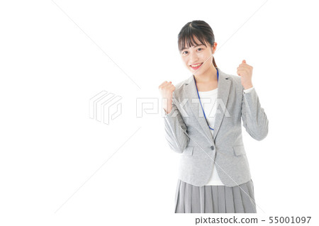 擺在為膽量的年輕職業婦女 擺在為膽量的年輕職業婦女 55001097