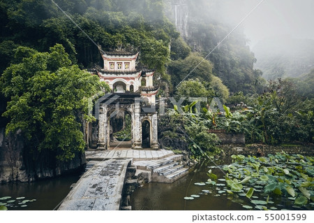 Old temple in the middle of Vietnamese nature 55001599