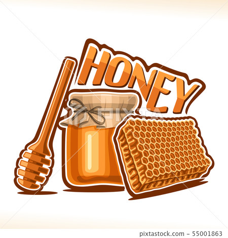 Vector poster for rustic Honey - Stock Illustration [55001863] - PIXTA