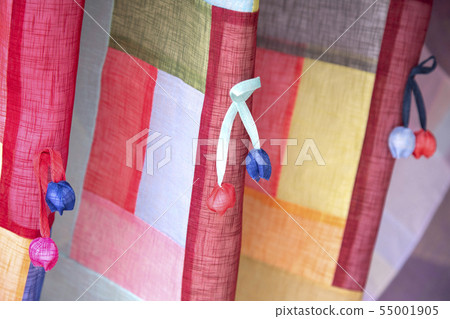 A piece of color sculpture made of cloth A piece of color sculpture made of cloth 55001905