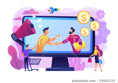 Affiliate marketing concept vector illustration. 55002151