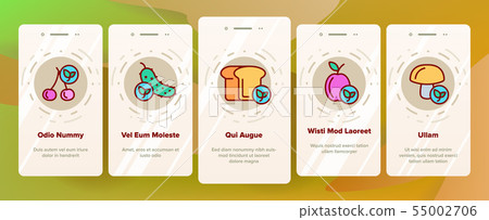 Organic Foods Vector Onboarding Organic Foods Vector Onboarding 55002706