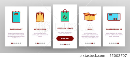 Packaging Types Vector Color Onboarding Packaging Types Vector Color Onboarding 55002707