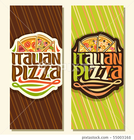 Vector vertical banners for Italian Pizza Vector vertical banners for Italian Pizza 55003168