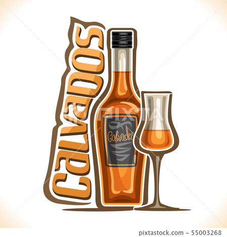 Vector illustration of alcohol drink Calvados 55003268