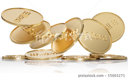 Concept of golden Libra coins Illustration 3D 55003271