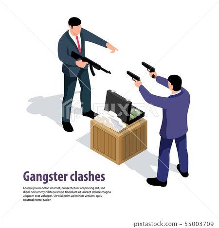 Isometric Gangsters Clashes Composition 55003709