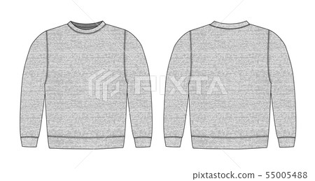 Sweatshirt Illustration / Front / Back (Heather gray / Color uneven texture) Sweatshirt Illustration / Front / Back (Heather gray / Color uneven texture) 55005488