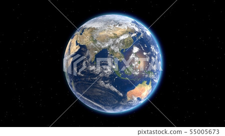 Flying over the earth's surface, 3D rendering. Flying over the earth's surface, 3D rendering. 55005673