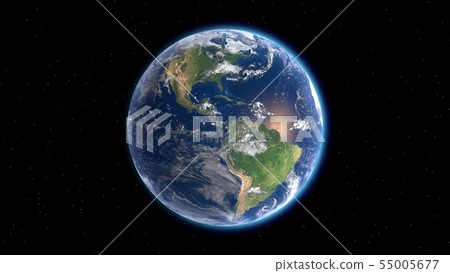 Flying over the earth's surface, 3D rendering. Flying over the earth's surface, 3D rendering. 55005677