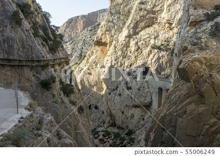 Caminito del Rey mountain hiking trail. El Chorro. 55006249