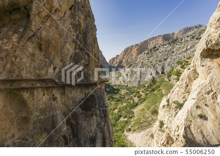 Caminito del Rey mountain hiking trail. Malaga 55006250