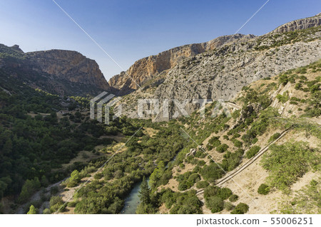 Hiking trail Caminito del Rey.View of Gorge of 55006251