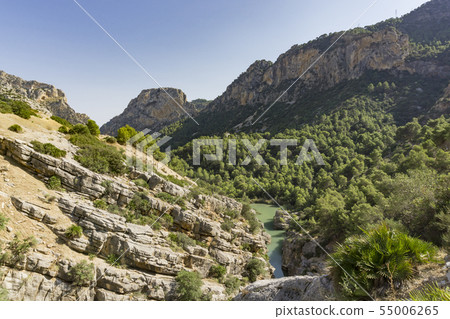 Hiking trail Caminito del Rey.View of Gorge of 55006265