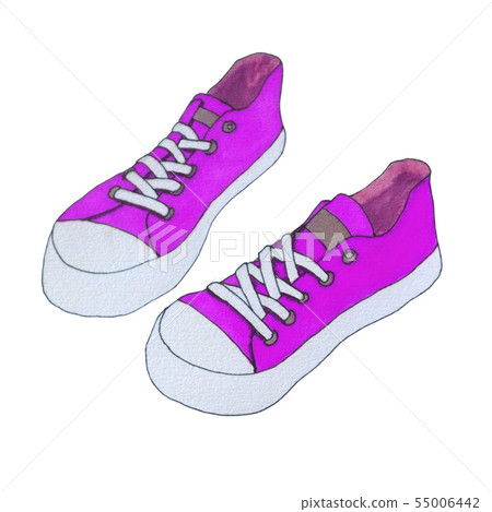 purple canvas sneakers