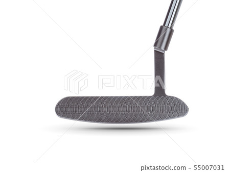 Textured Face of Golf Club Putter Isolated Textured Face of Golf Club Putter Isolated 55007031