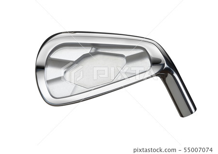 Blank Golf Club Iron Head Back Isolated on White Blank Golf Club Iron Head Back Isolated on White 55007074
