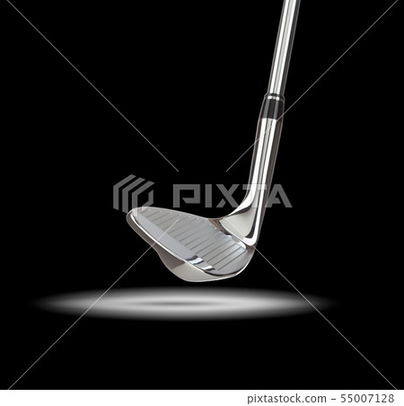Chrome Golf Club Wedge Iron Under Spot Light 55007128