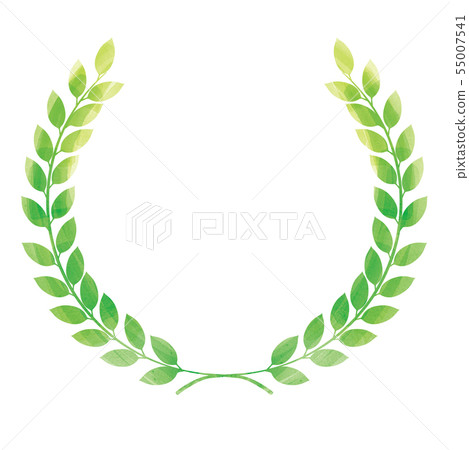 Watercolor touch laurel ornaments frame _ victory · glory image icon 55007541