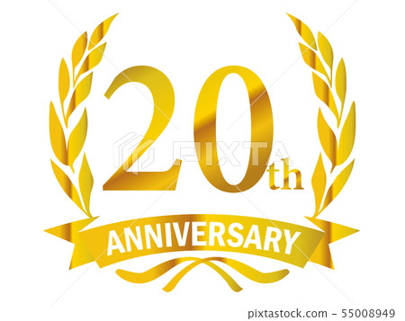 Anniversary logo with laurel motif 20th anniversary, laurel wreath, laurel 55008949