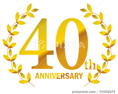 Anniversary logo with laurel motif 40th anniversary, laurel wreath, laurel 55008974