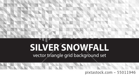 Triangle pattern set Silver Snowfall. Vector Triangle pattern set Silver Snowfall. Vector 55011946