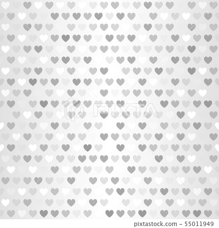 Heart pattern. Seamless glowing silver vector Heart pattern. Seamless glowing silver vector 55011949