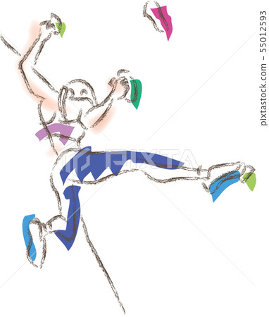 Women doing bouldering 55012593