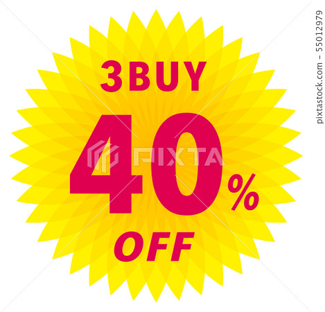 3BUY 40% OFF label 55012979