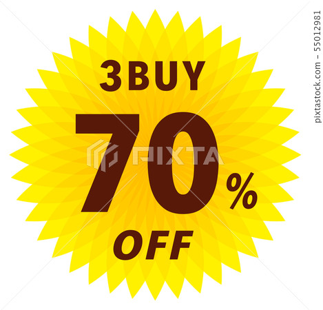 3BUY 70% OFF label 55012981