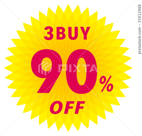3BUY 90% OFF label 3BUY 90% OFF label 55012988