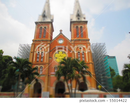Vietnam Saigon big church diorama style Vietnam Saigon big church diorama style 55014422