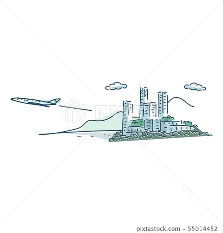 Background material Airplane travel (flip) 55014452
