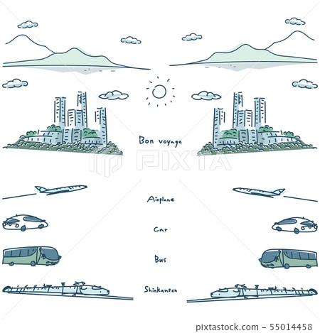 Material Mountains, buildings & various vehicles 55014458