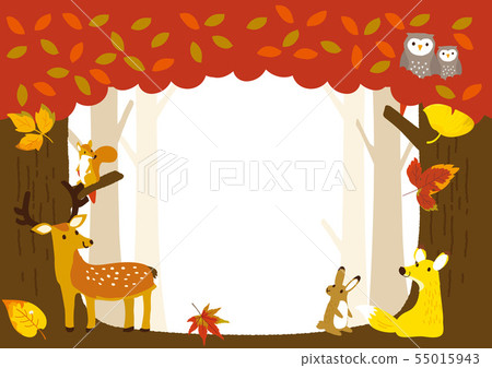 Autumn image illustration Forest animals - Stock Illustration [55015943 ...