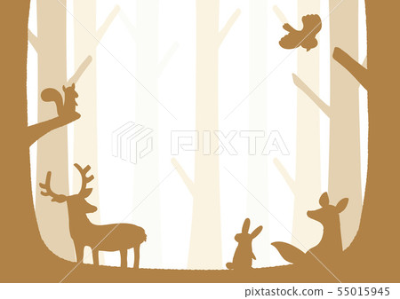 Forest animals silhouettes Forest animals silhouettes 55015945