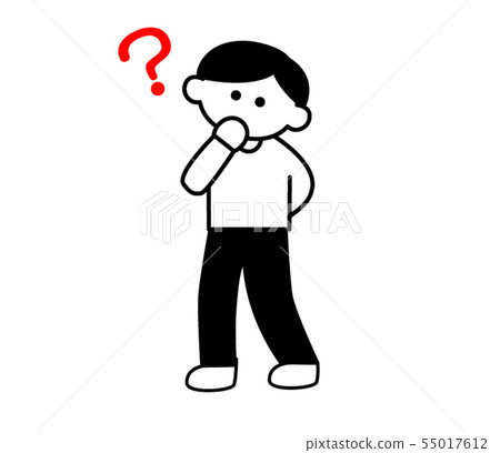 Undressed men who feel doubts (deformed) 55017612