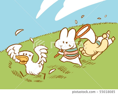 2隻兔子和2隻鴨子 55018085