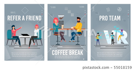 Refer Friend, Coffee Break, Pro Team Poster Set 55018159