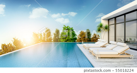 Summer ,beach lounge, Sunbathing deck 55018224
