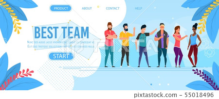 Best Team Character Landing Page Presentation Best Team Character Landing Page Presentation 55018496
