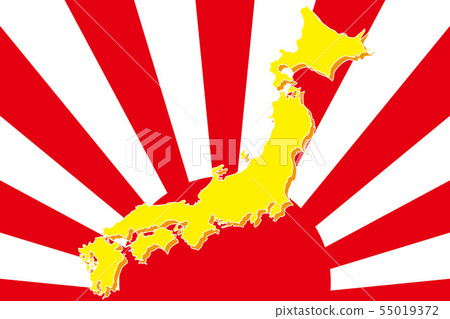 背景壁紙，矢量插圖，日本列島，地圖，日之丸，日本國旗，日本，免費材料，免費大小，國家 55019372