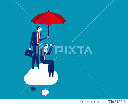 Business team with partnership and searching for 55021624